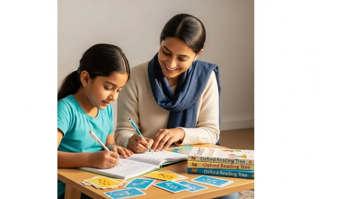 A Roots Home Tutors tutor working one-on-one with a student at home