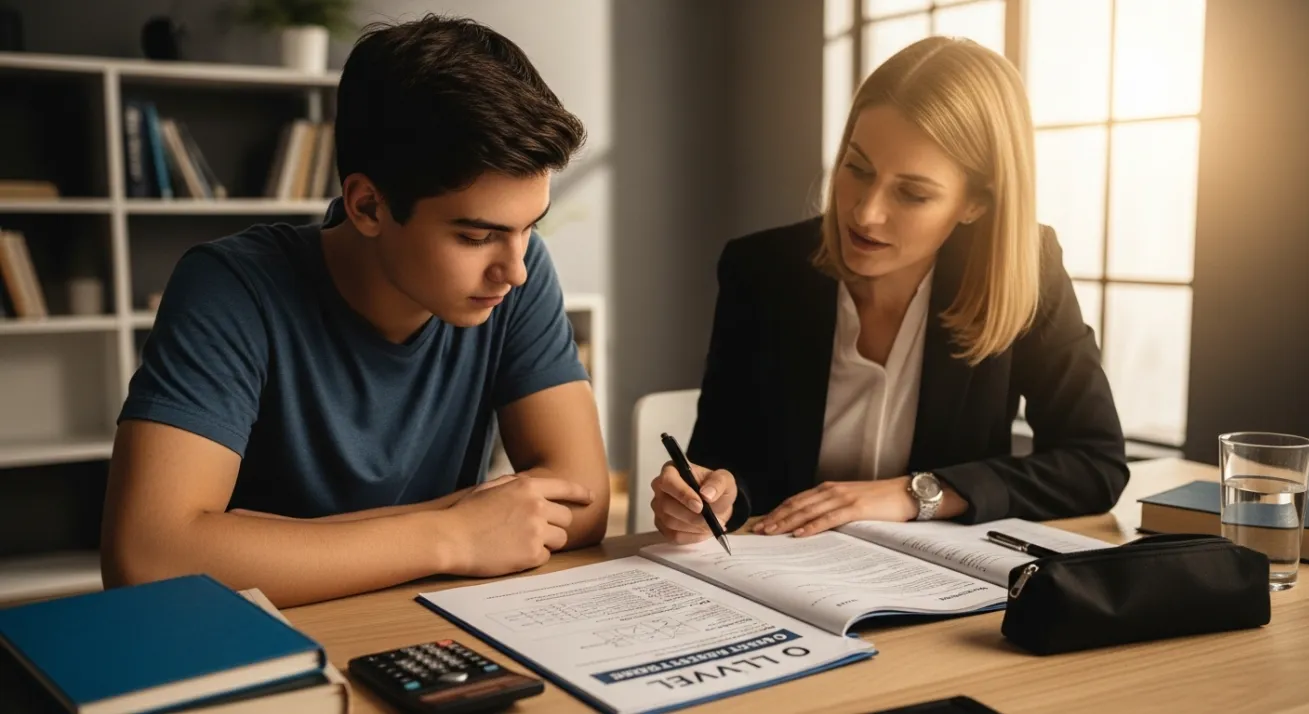 A Roots Home Tutors tutor working one-on-one with a student at home