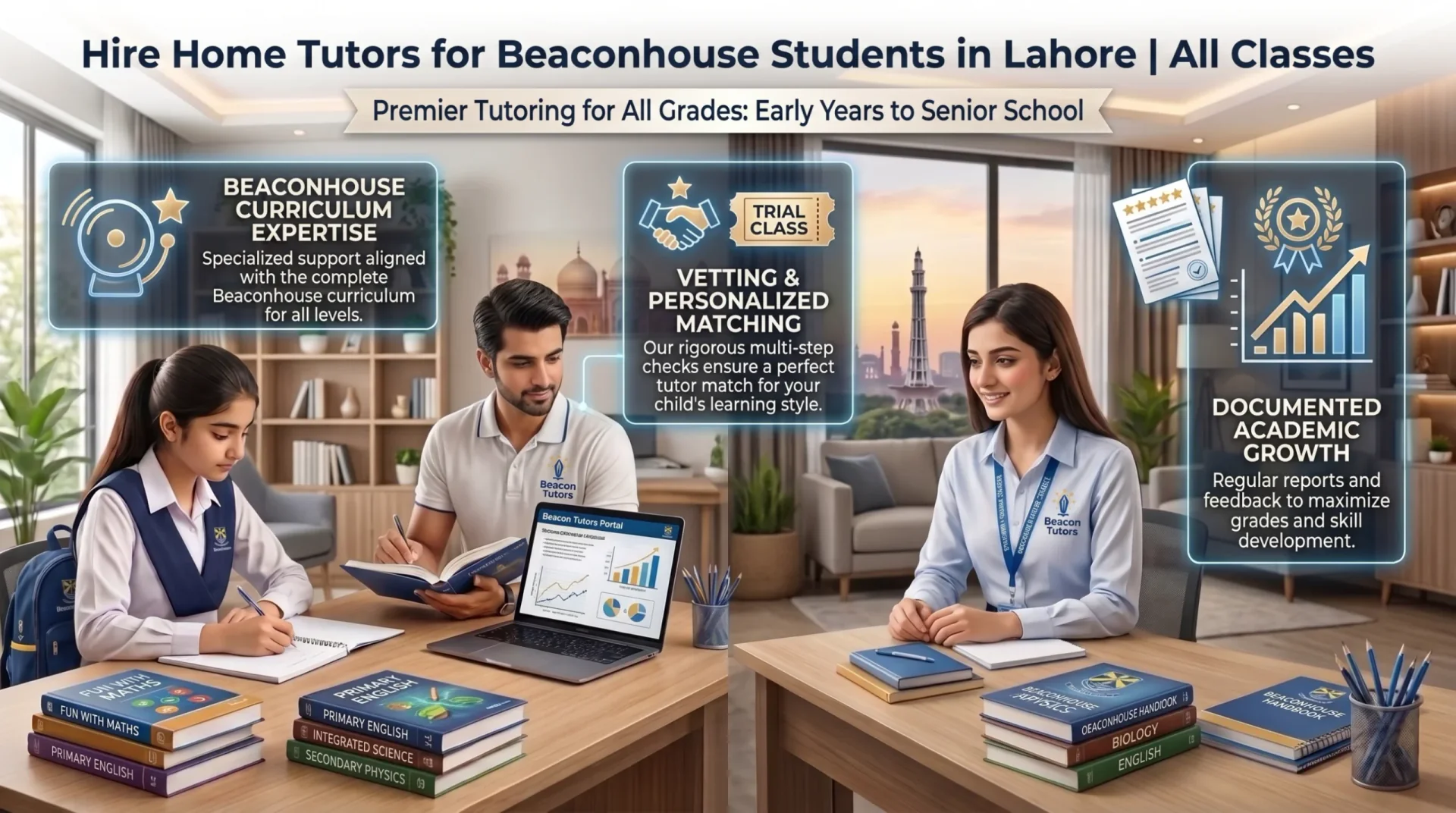 Hire Home Tutors for Beaconhouse Students in Lahore All Classes