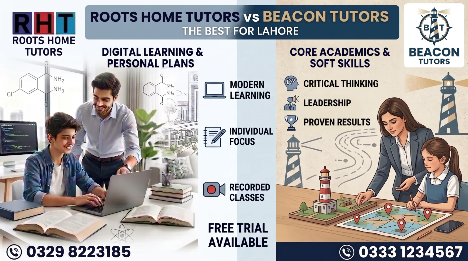 Roots Home Tutors vs Beacon Tutors Which Agency Offers Better Home Tutors