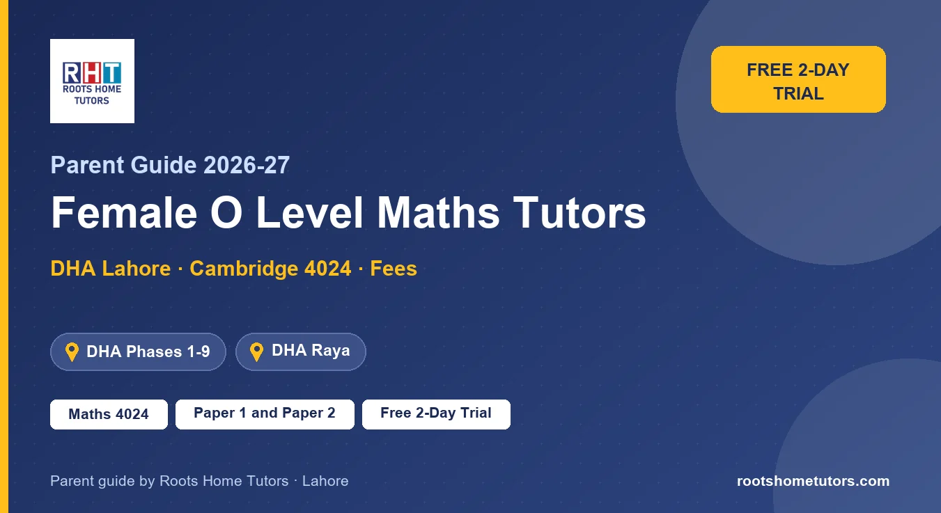 Female O Level Maths tutors in DHA Lahore: Cambridge 4024 guide